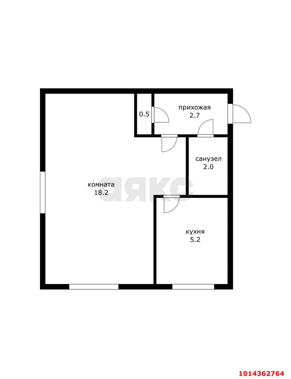 Фото №8: 1-комнатная квартира 28 м² - Краснодар, Камвольно-суконный Комбинат, ул. Молодёжная, 27