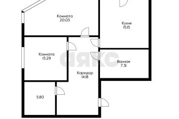 Фото №3: 2-комнатная квартира 80 м² - Краснодар, мкр. Школьный, ул. Филатова, 19/2
