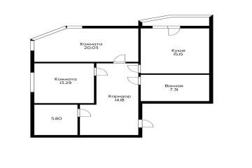 Фото №3: 2-комнатная квартира 76 м² - Краснодар, мкр. Круглик, ул. Филатова, 19/2