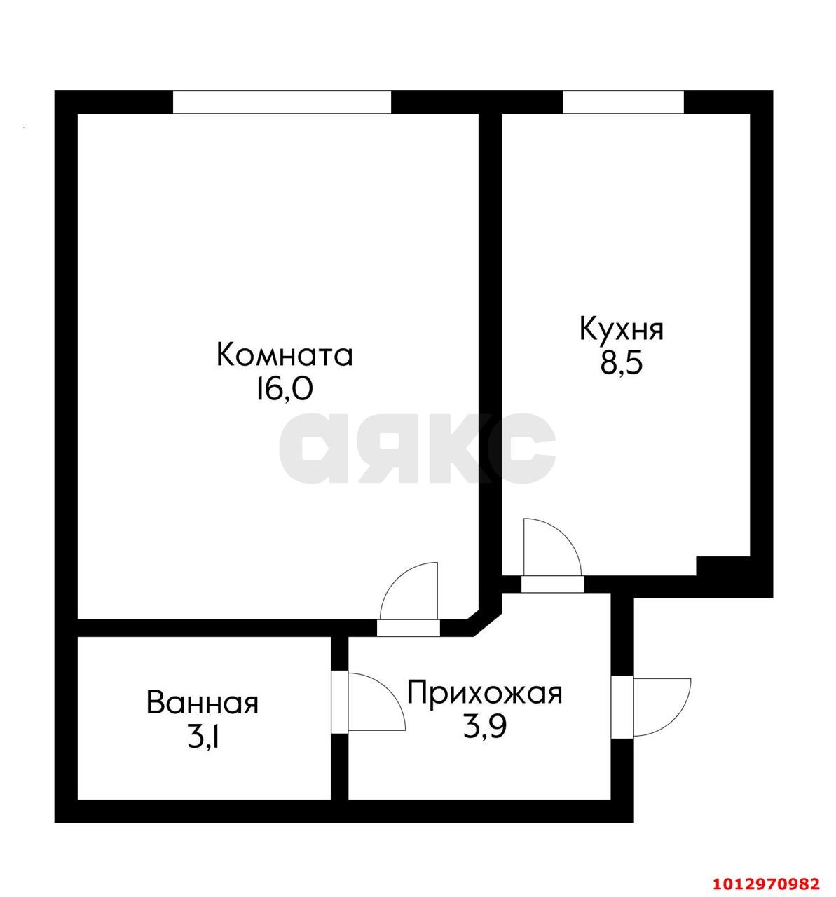 Фото №16: 1-комнатная квартира 31 м² - Краснодар, Гидростроителей, ул. имени Игнатова, 16