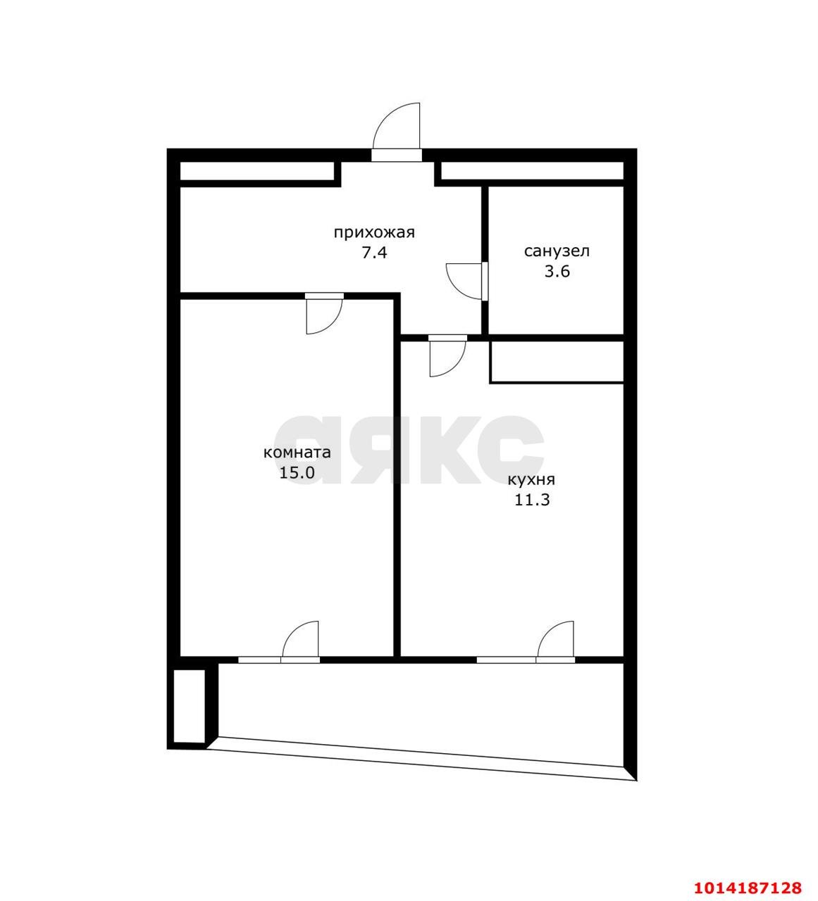Фото №6: 1-комнатная квартира 43 м² - Краснодар, жилой комплекс Шоколад, ул. Александра Покрышкина, 25Ак2