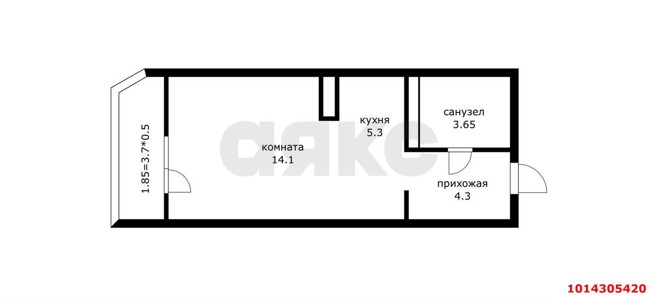 Фото №12: Студия 31 м² - Краснодар, Юбилейный, ул. Генерала Шифрина, 1
