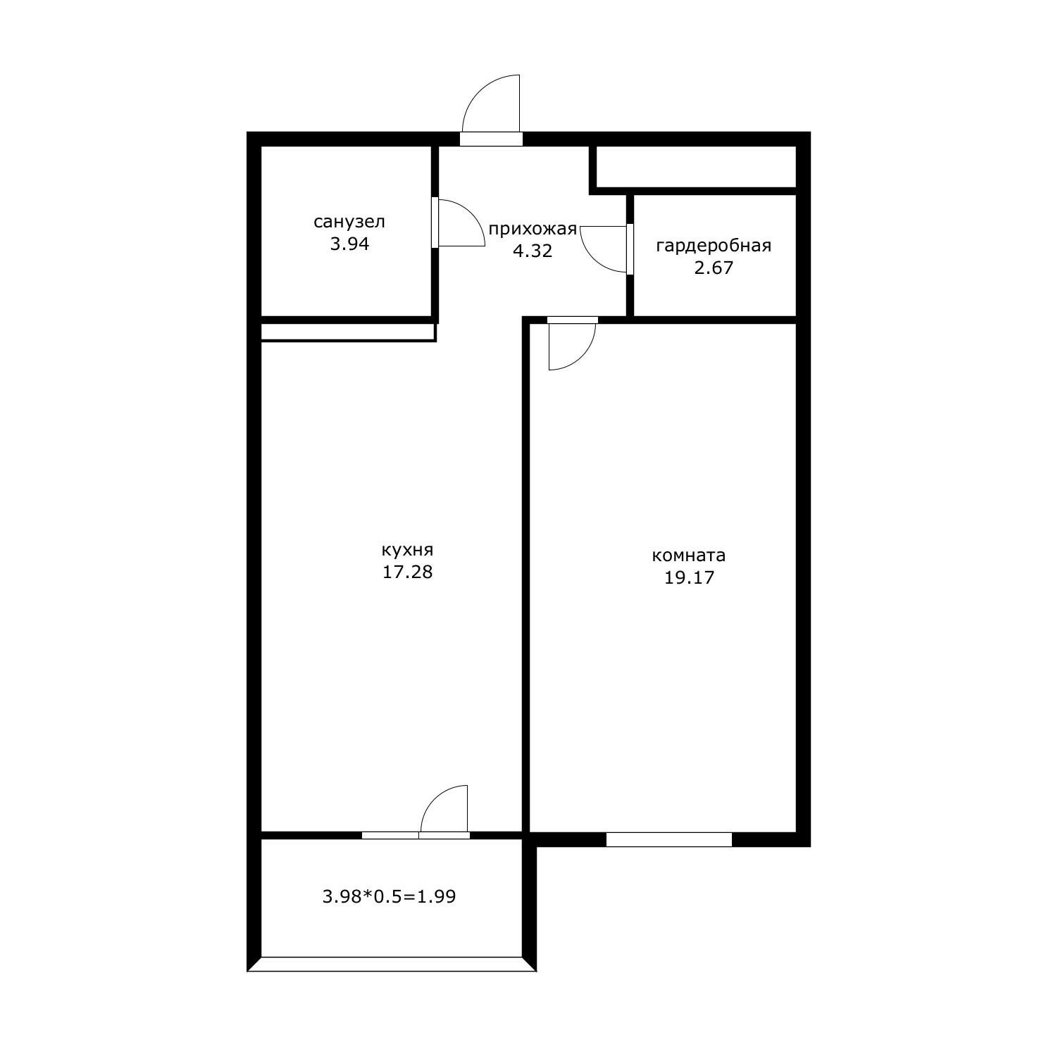 Фото №14: 1-комнатная квартира 49 м² - Краснодар, Центральный внутригородской округ, мкр. Черёмушки, ул. Стасова, 8
