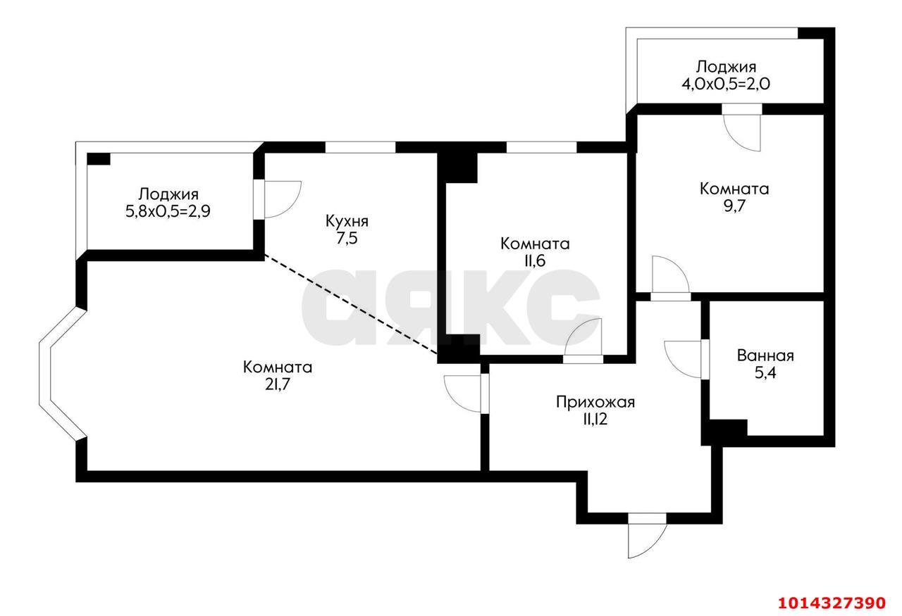 Фото №13: 3-комнатная квартира 76 м² - Краснодар, жилой комплекс Альпы, ул. Командорская, 6к1
