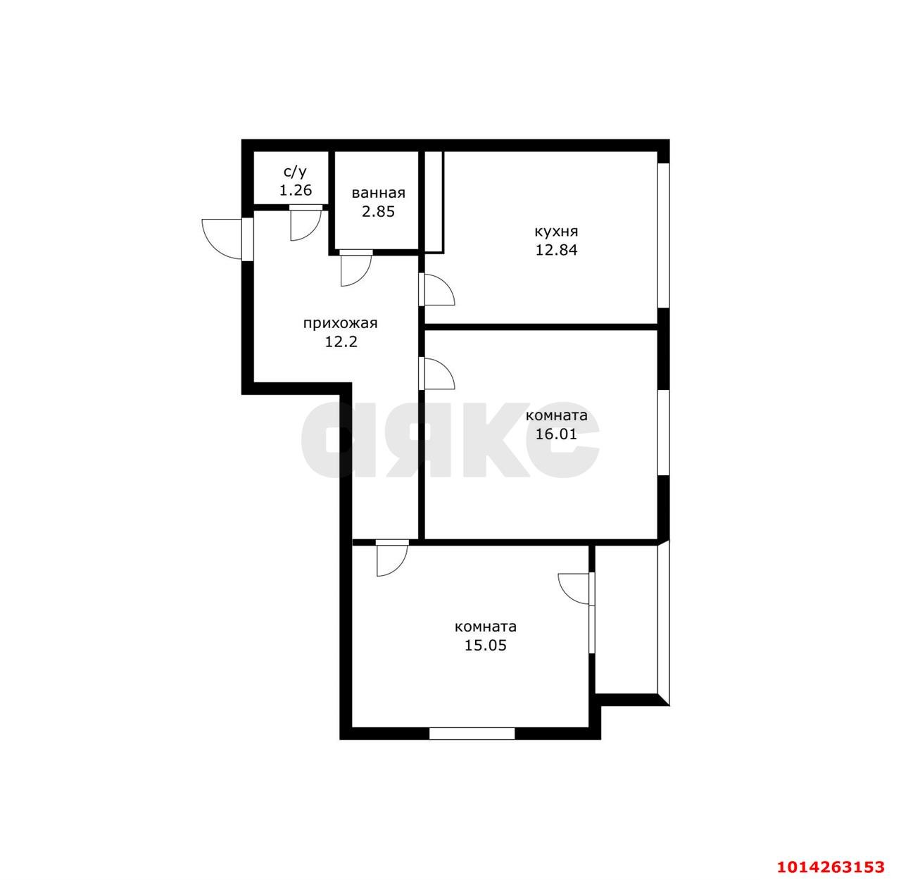 Фото №8: 2-комнатная квартира 63 м² - Краснодар, жилой комплекс Жемчужина, ул. имени Ф.И. Шаляпина, 30/1