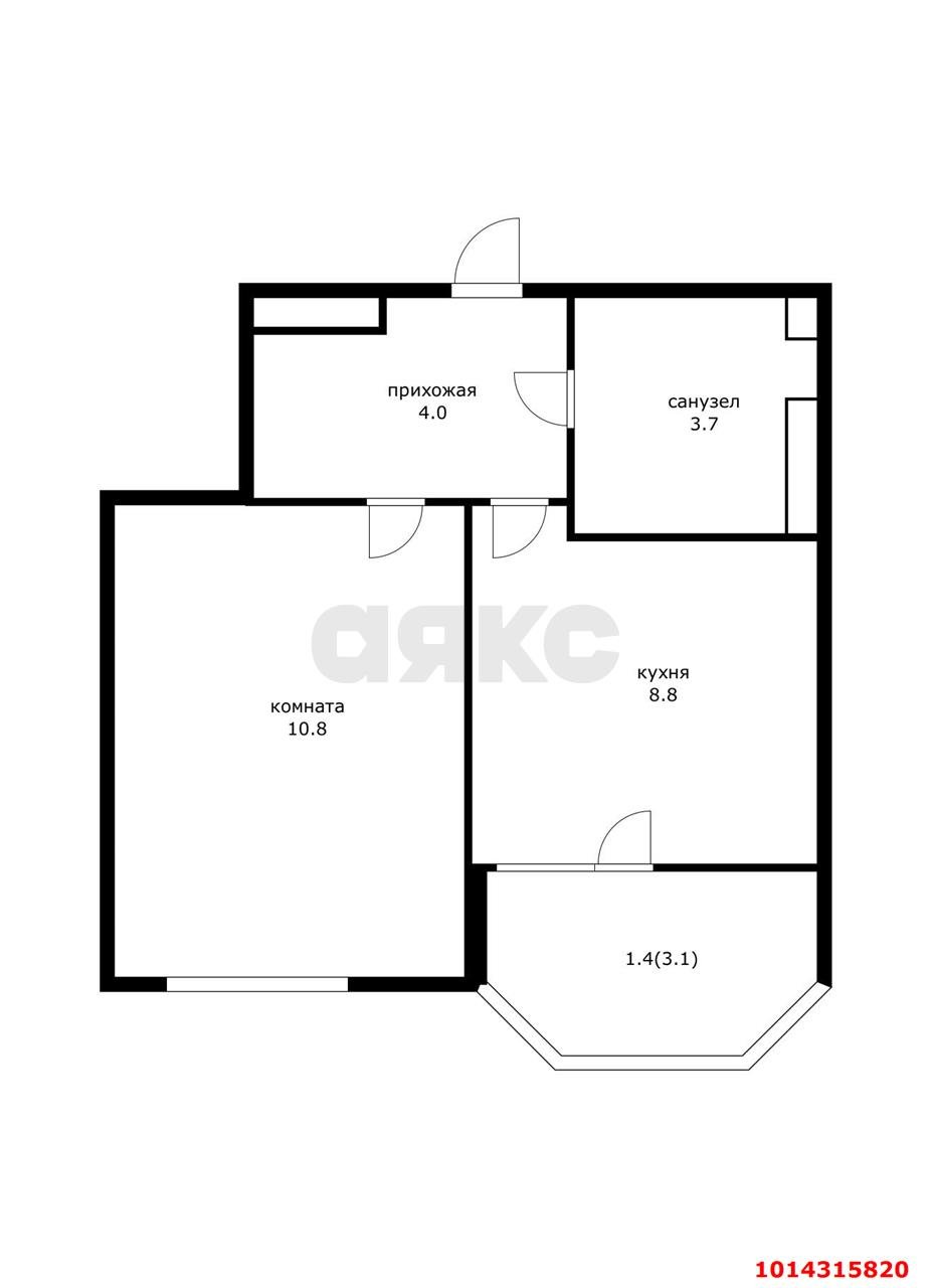 Фото №12: 1-комнатная квартира 30 м² - Краснодар, жилой комплекс Спортивная Деревня, ул. имени Генерала Корнилова, 18
