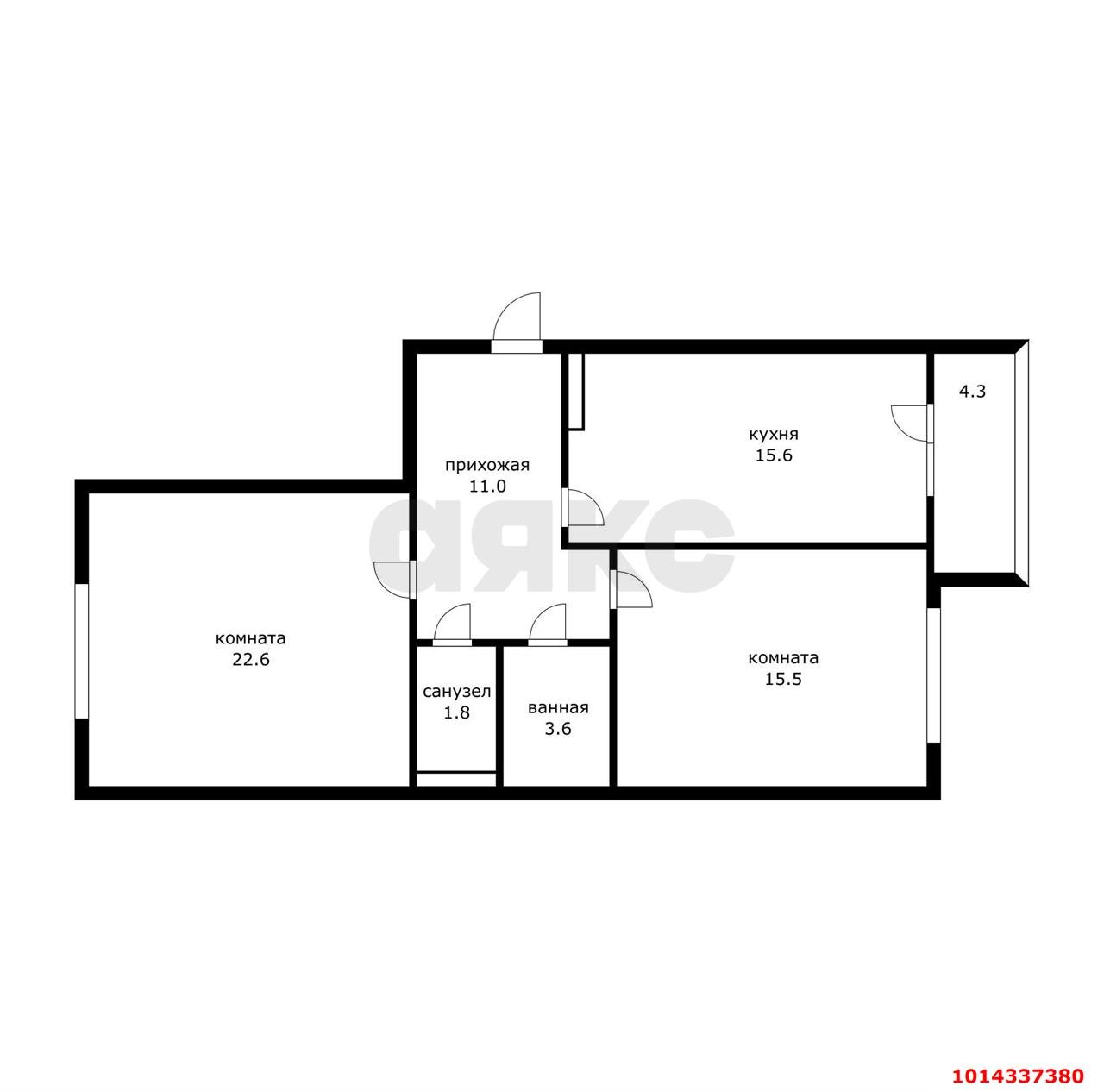 Фото №20: 2-комнатная квартира 70 м² - Краснодар, Достояние, ул. Григория Булгакова, 10