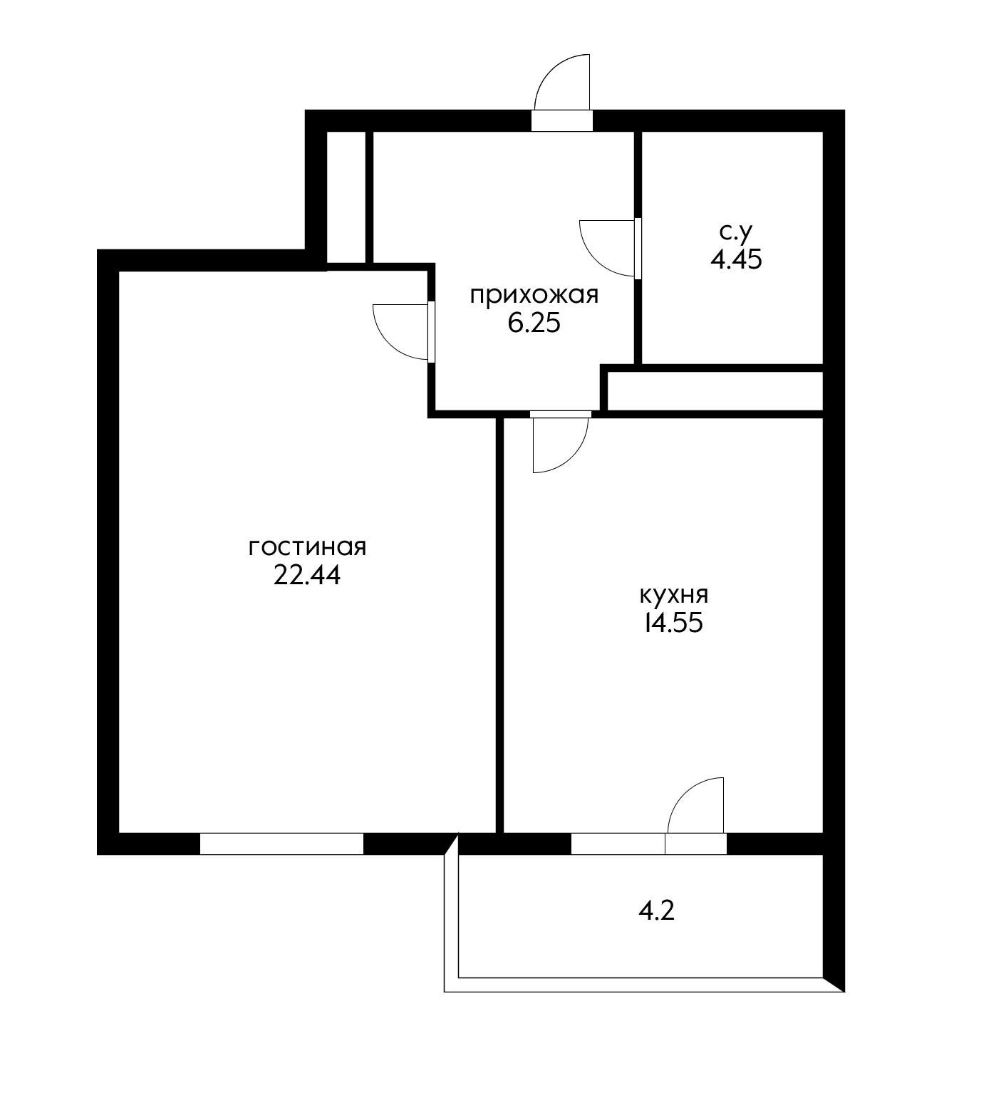 Фото №4: 1-комнатная квартира 48 м² - Краснодар, жилой комплекс Екатеринодар, Солнечный, Прикубанский внутригородской округ, мкр. Фестивальный, ул. Казбекская, 17