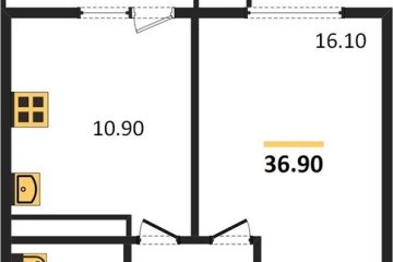 Фото №1: 1-комнатная квартира 38 м² - Краснодар, мкр. Прикубанский внутригородской округ, 