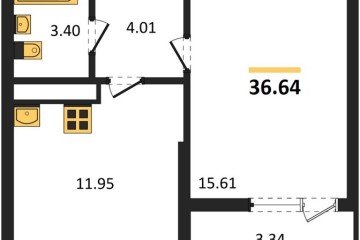 Фото №1: 1-комнатная квартира 36 м² - Майкоп, 