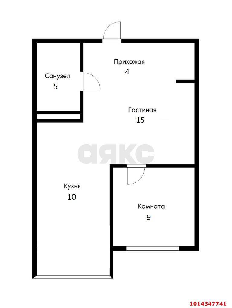 Фото №17: 1-комнатная квартира 41 м² - Краснодар, Музыкальный, ул. имени Сергея Есенина, 110к1