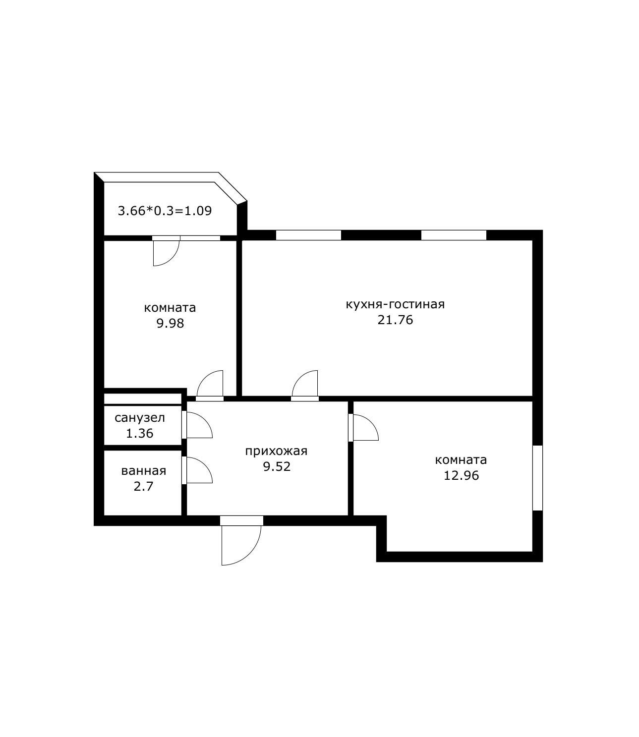 Фото №11: 2-комнатная квартира 62 м² - Краснодар, Прикубанский внутригородской округ, Панорама, мкр. ЖК Перспектива, ул. им. Героя Сарабеева В.И., 7