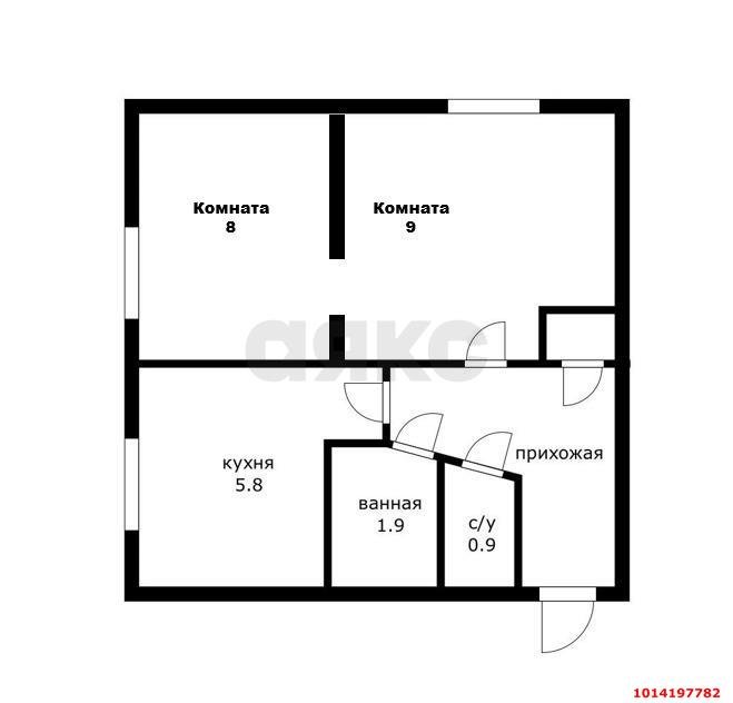 Фото №8: 2-комнатная квартира 30 м² - Краснодар, Фестивальный, ул. имени Тургенева, 116