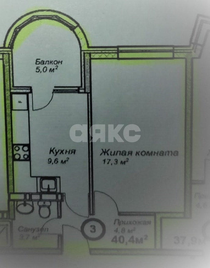 Фото №19: 1-комнатная квартира 40 м² - Анапа, жилой комплекс Кавказ, ул. Верхняя дорога, 151к5
