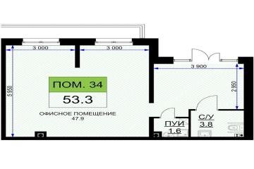 Фото №5: Коммерция 53 м² - Краснодар, мкр. жилой комплекс Ракурс, 