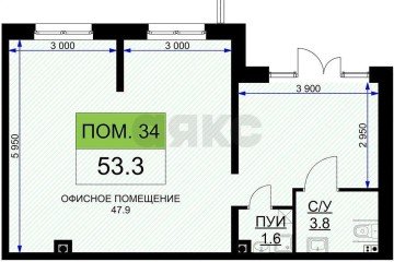 Фото №3: Торговое помещение 54 м² - Краснодар, мкр. жилой комплекс Ракурс, 