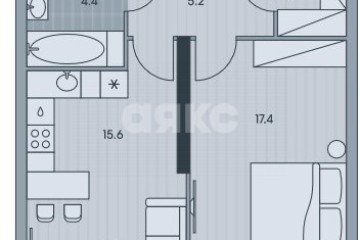 Фото №1: 2-комнатная квартира 45 м² - Москва, мкр. жилой комплекс Эвер, ул. Архитектора Власова, 71к2