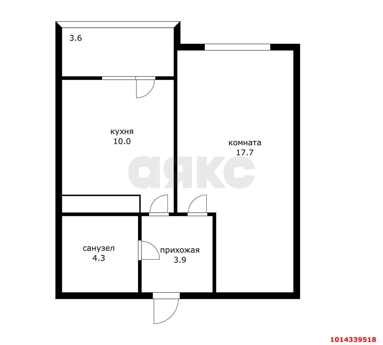 Фото №16: 1-комнатная квартира 39 м² - Горячий Ключ, Старый Рынок, жилой комплекс Островский, Администрация, мкр. Администрация, ул. Объездная, 18Ак8