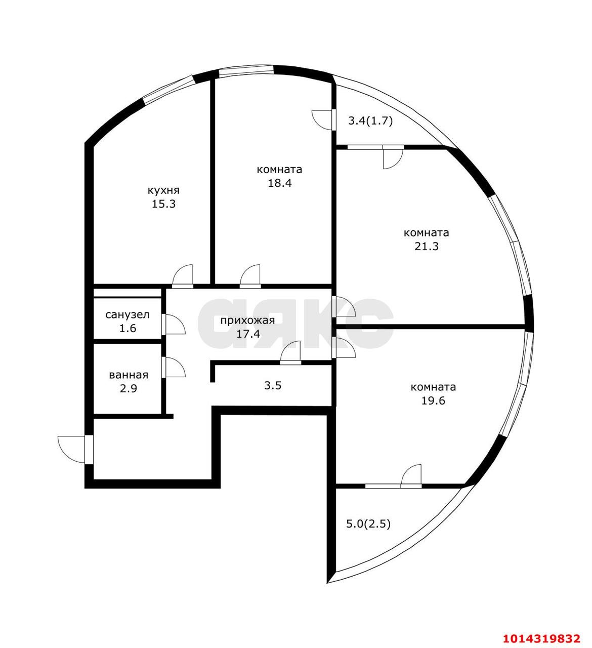 Фото №11: 3-комнатная квартира 108 м² - Краснодар, жилой комплекс Фреш, ул. имени Валерия Гассия, 4/7к2