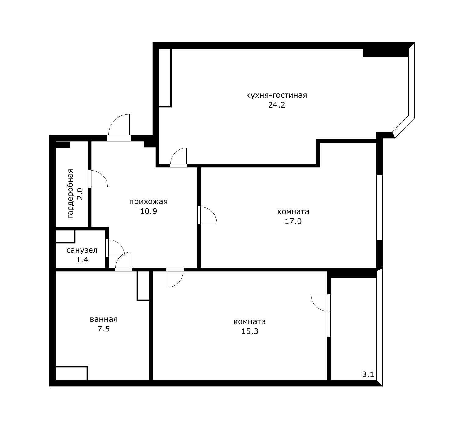 Фото №14: 2-комнатная квартира 81 м² - Краснодар, Западный внутригородской округ, мкр. Юбилейный, ул. Думенко, 21