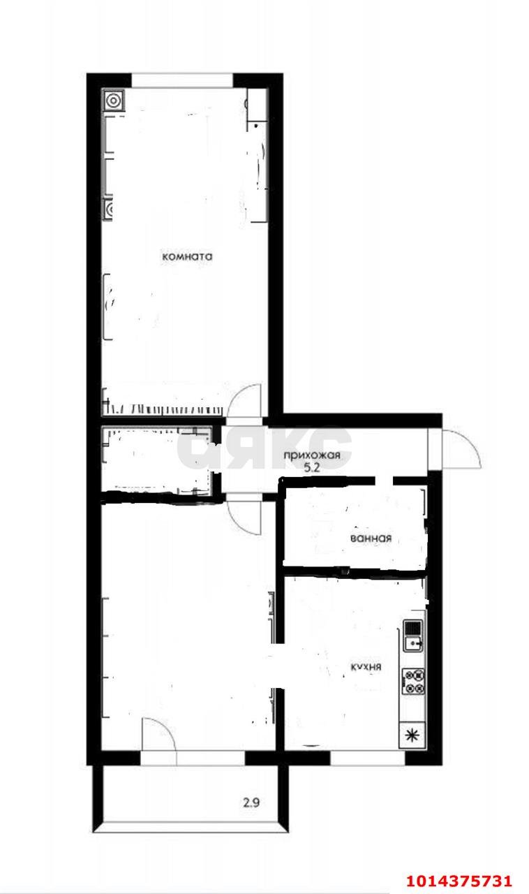 Фото №13: 2-комнатная квартира 46 м² - Краснодар, Славянский, ул. Темрюкская, 66