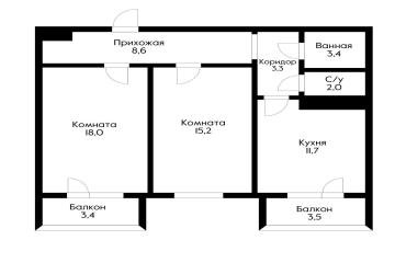 Фото №1: 2-комнатная квартира 62 м² - Краснодар, мкр. Участок №24, ул. Бородинская, 150Бк1
