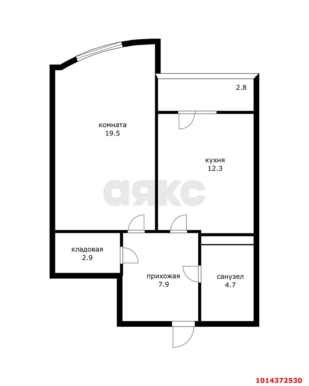 Фото №2: 1-комнатная квартира 50 м² - Краснодар, жилой комплекс Речной Бриз, ул. Парусная, 10к1