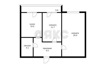 Фото №4: 2-комнатная квартира 61 м² - Краснодар, мкр. Музыкальный, ул. имени Мусоргского М.П., 17