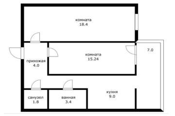 Фото №3: 2-комнатная квартира 49 м² - Краснодар, мкр. Славянский, ул. Красных Партизан, 79