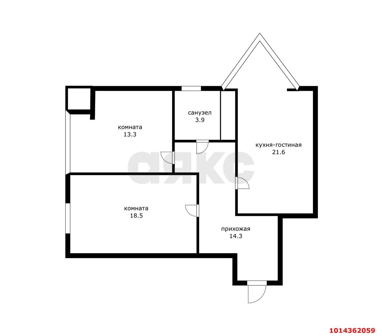 Фото №14: 2-комнатная квартира 71 м² - Краснодар, жилой комплекс Седьмой Континент, ул. Совхозная, 1к5