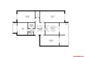 Фото №4: 4-комнатная квартира 89 м² - Яблоновский, ул. Дорожная, 214