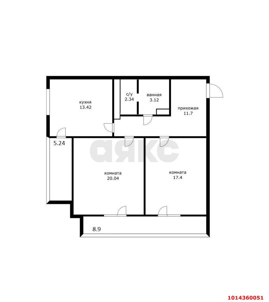 Фото №11: 2-комнатная квартира 81 м² - Краснодар, Центральный, ул. Октябрьская, 181/2