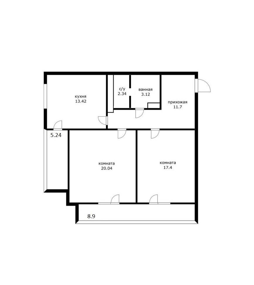 Фото №11: 2-комнатная квартира 81 м² - Краснодар, Центральный внутригородской округ, Западный внутригородской округ, жилой комплекс Центральный, мкр. Центральный, ул. Октябрьская, 181/2