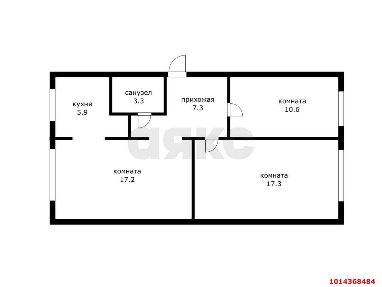 Фото №7: 3-комнатная квартира 61 м² - Краснодар, Центральный, ул. Леваневского, 191