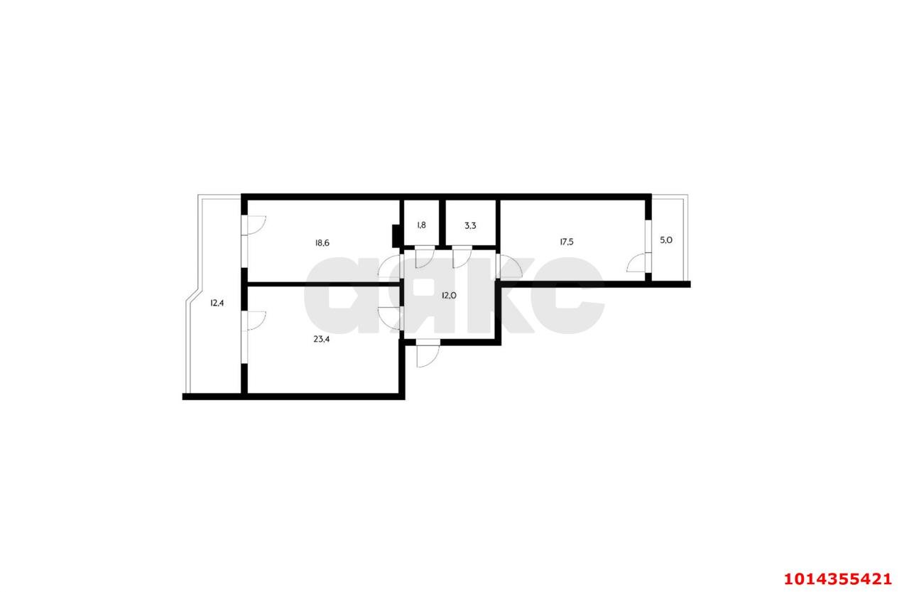Фото №16: 2-комнатная квартира 76 м² - Краснодар, Фестивальный, ул. Монтажников, 12