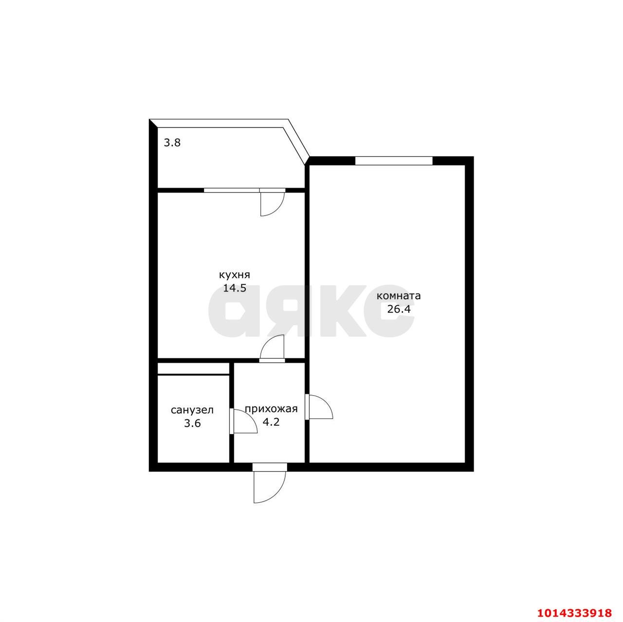 Фото №9: 1-комнатная квартира 50 м² - Краснодар, Восточно-Кругликовский, ул. Восточно-Кругликовская, 46/А
