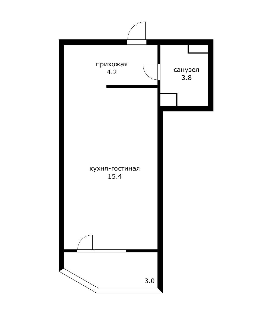 Фото №13: Студия 26 м² - Краснодар, жилой комплекс Видный, Россинского, мкр. Прикубанский внутригородской округ, ул. Командорская, 3к2
