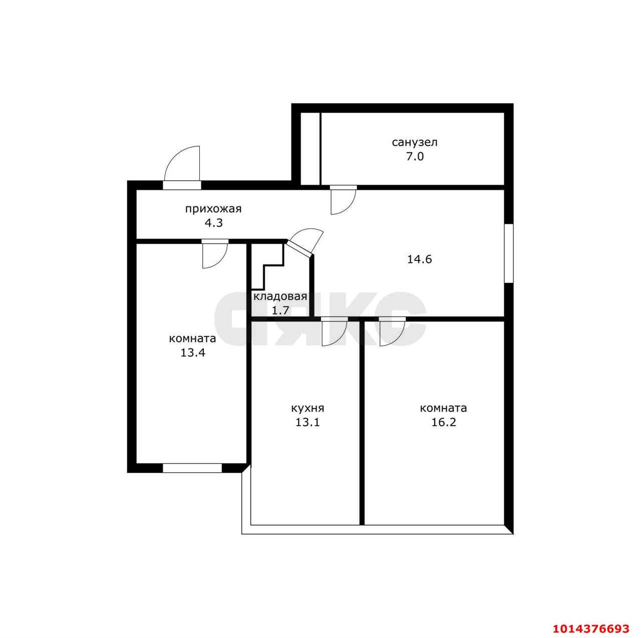 Фото №14: 3-комнатная квартира 80 м² - Краснодар, жилой комплекс Радуга, ул. Евгении Жигуленко, 7к1