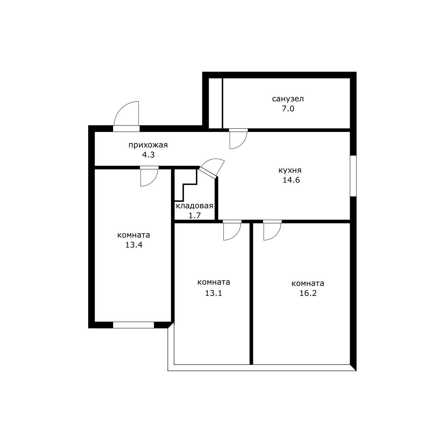 Фото №15: 3-комнатная квартира 80 м² - Краснодар, Прикубанский внутригородской округ, Завод Радиоизмерительных Приборов, имени Петра Метальникова, мкр. жилой комплекс Радуга, ул. Евгении Жигуленко, 7к1