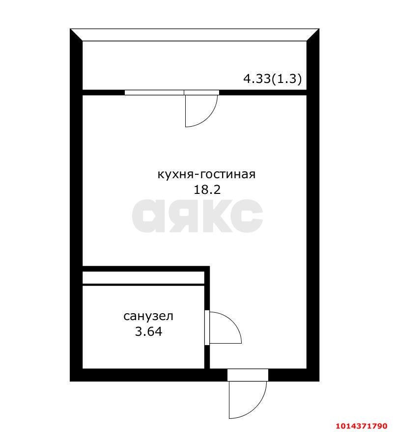 Фото №12: Студия <span class="whitespace-nowrap">22 м²</span>, <span class="whitespace-nowrap">16/16 эт.</span> - Краснодар, Прикубанский внутригородской округ, мкр. ЖК Тёплые Края, ул. им. Александра Гикало, 11А