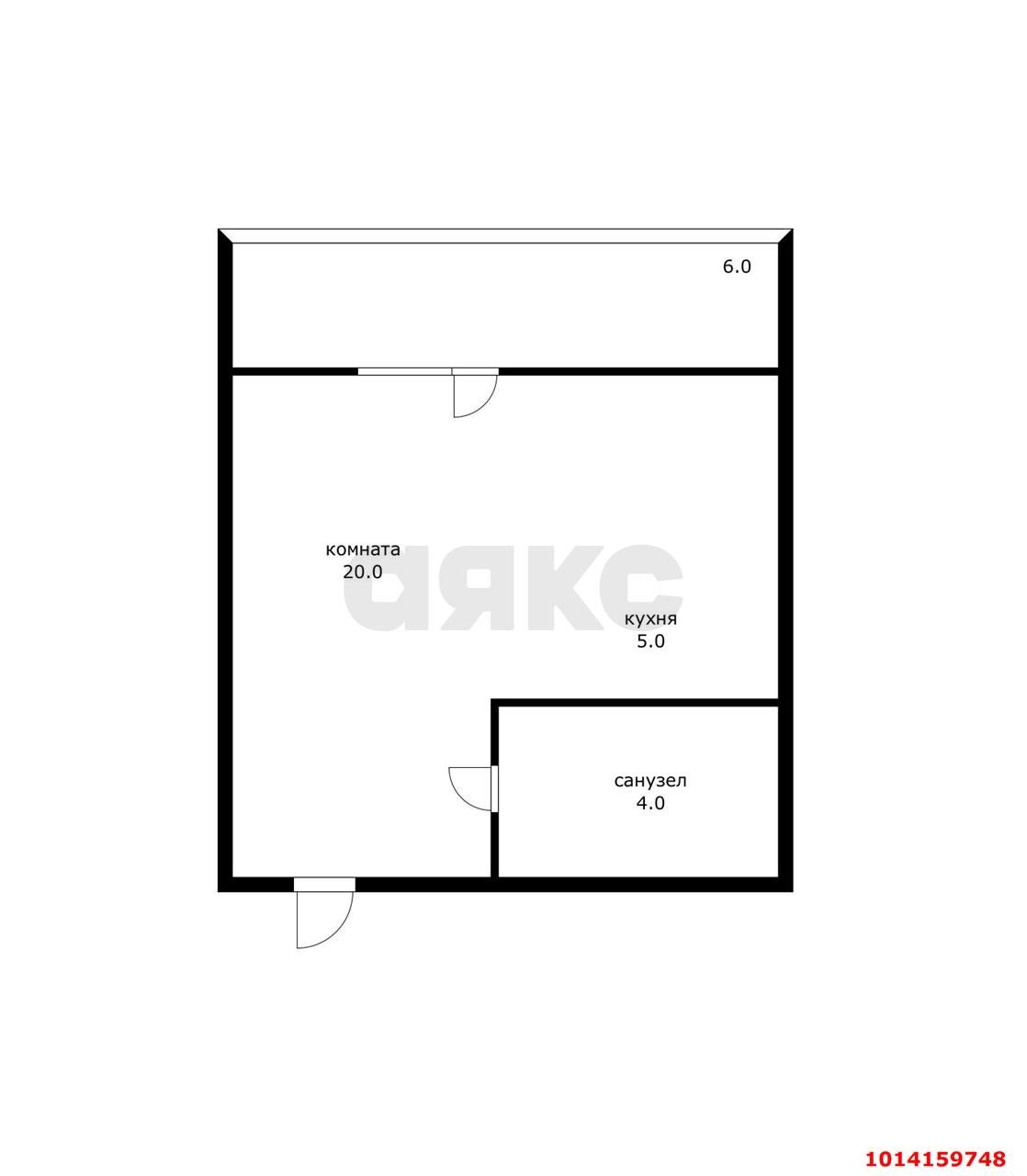 Фото №16: Студия 30 м² - Краснодар, жилой комплекс Территория Счастья, ул. Домбайская, 10