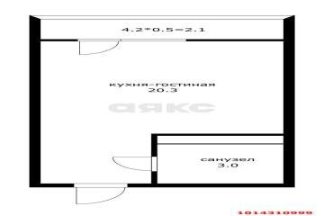 Фото №1: Студия 27 м² - Краснодар, мкр. жилой комплекс Радуга, ул. Евгении Жигуленко, 7к1