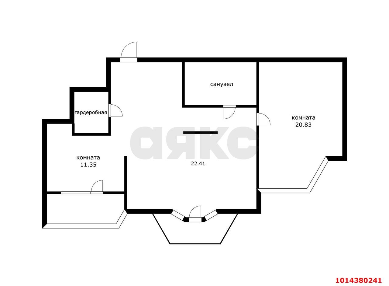 Фото №15: 2-комнатная квартира 79 м² - Краснодар, Фестивальный, ул. Яна Полуяна, 53