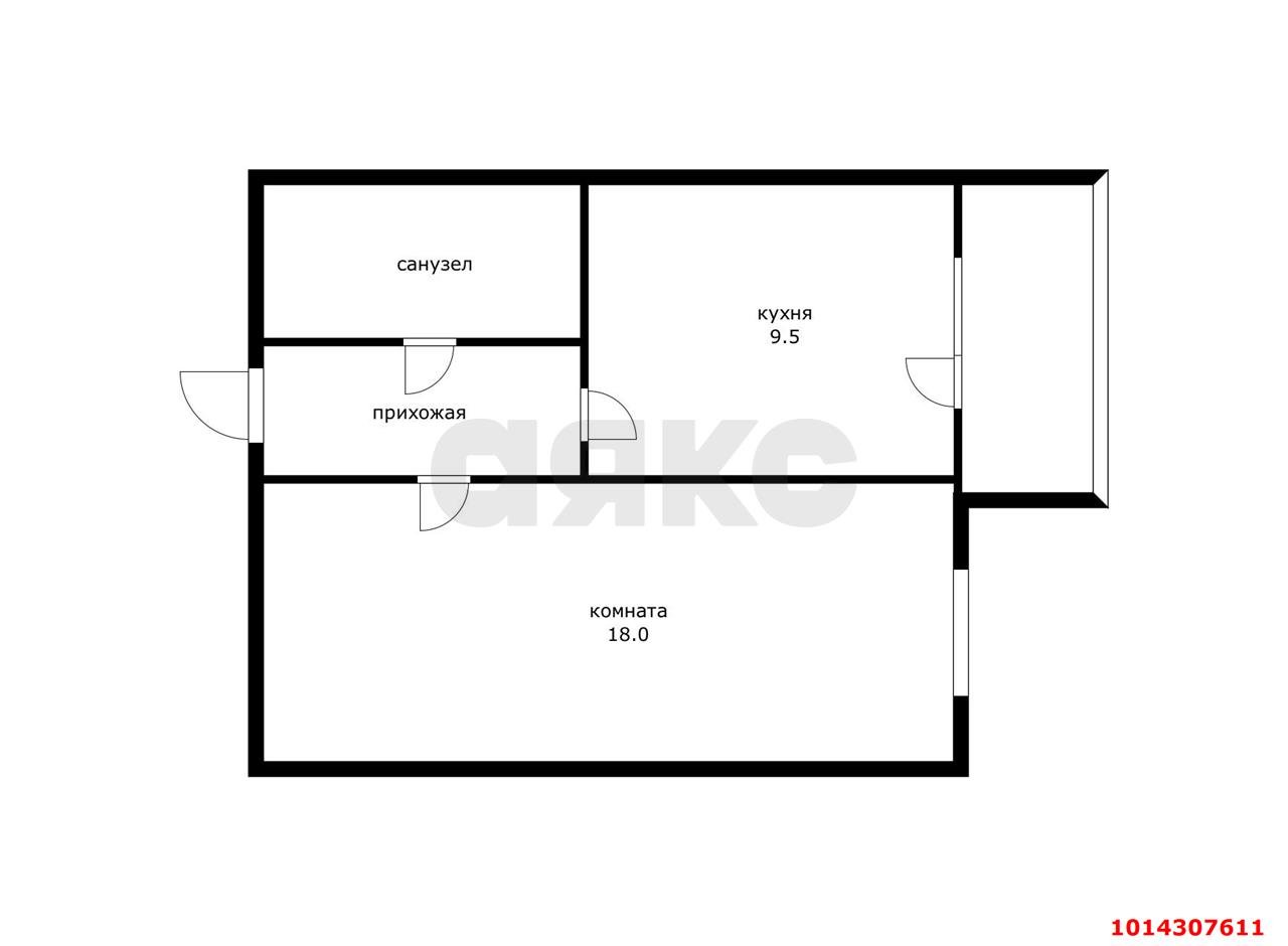 Фото №13: 1-комнатная квартира 37 м² - Краснодар, Музыкальный, ул. имени С.В. Рахманинова, 23