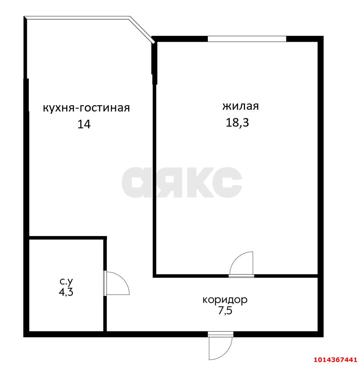 Фото №16: 1-комнатная квартира 44 м² - Краснодар, жилой комплекс Сказка Град, ул. имени В.Н. Мачуги, 166
