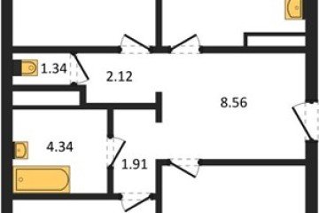 Фото №1: 3-комнатная квартира 88 м² - Майкоп, ул. Олега Цокова, 3