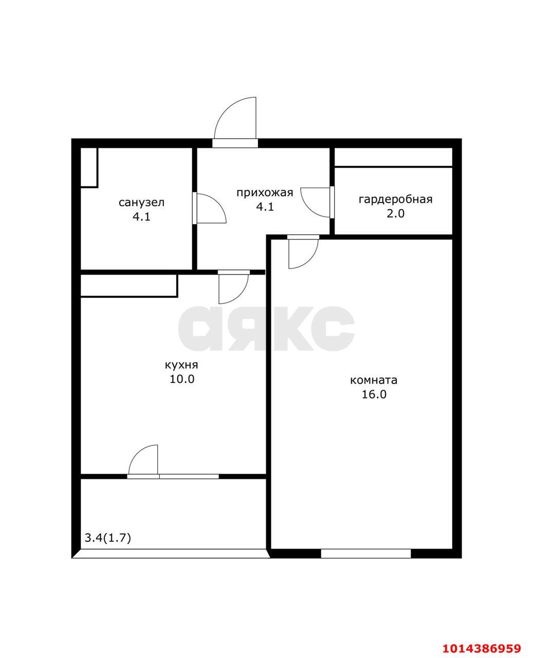 Фото №19: 1-комнатная квартира 39 м² - Краснодар, ЖК Все Свои Вип, ул. Колхозная, 5/2к1