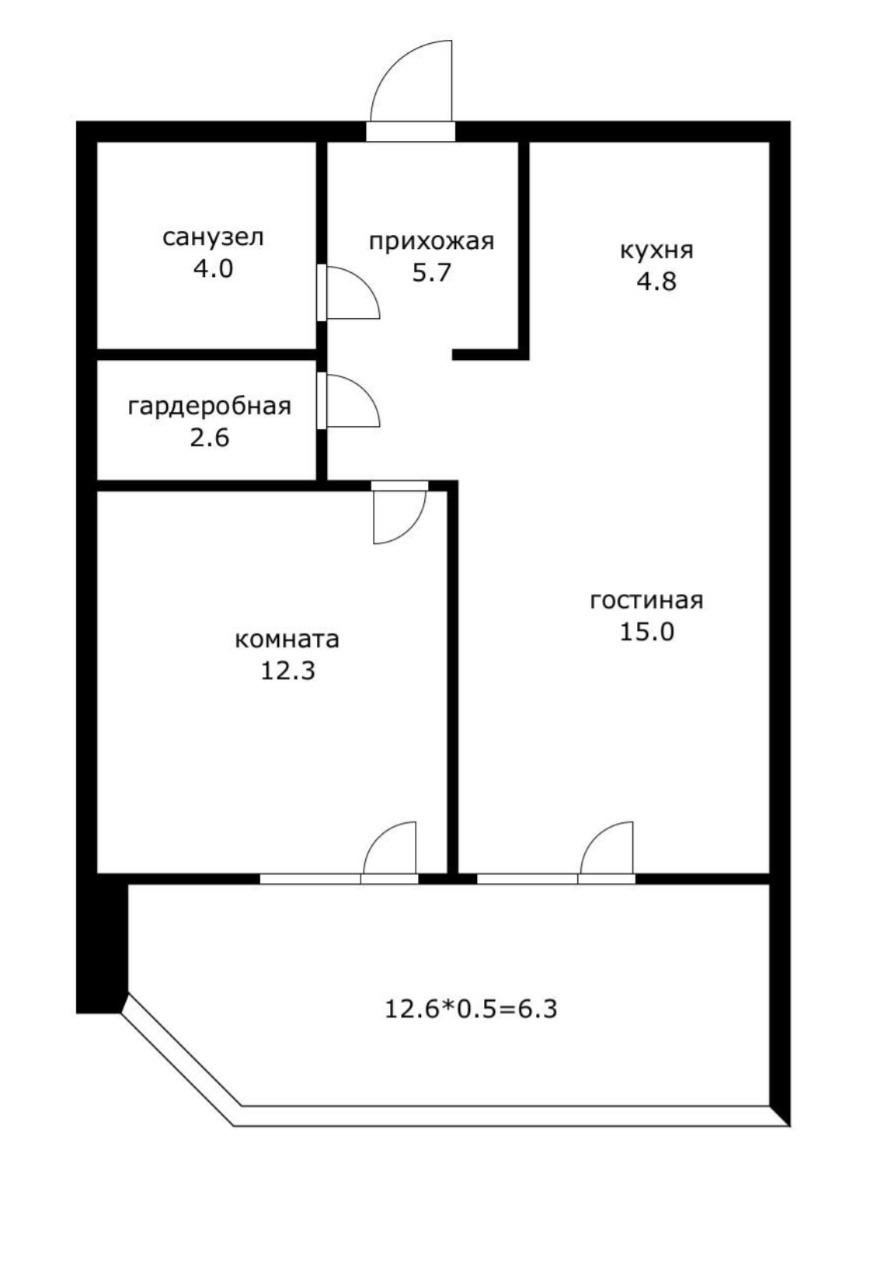 Фото №11: 1-комнатная квартира 53 м² - Краснодар, Прикубанский внутригородской округ, мкр. Россинского