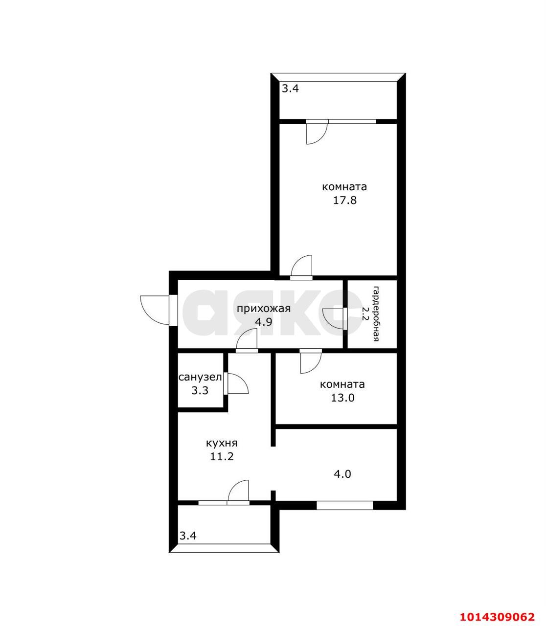 Фото №18: 2-комнатная квартира 61 м² - Краснодар, жилой комплекс Жилой Квартал, ул. Куликова Поля, 6