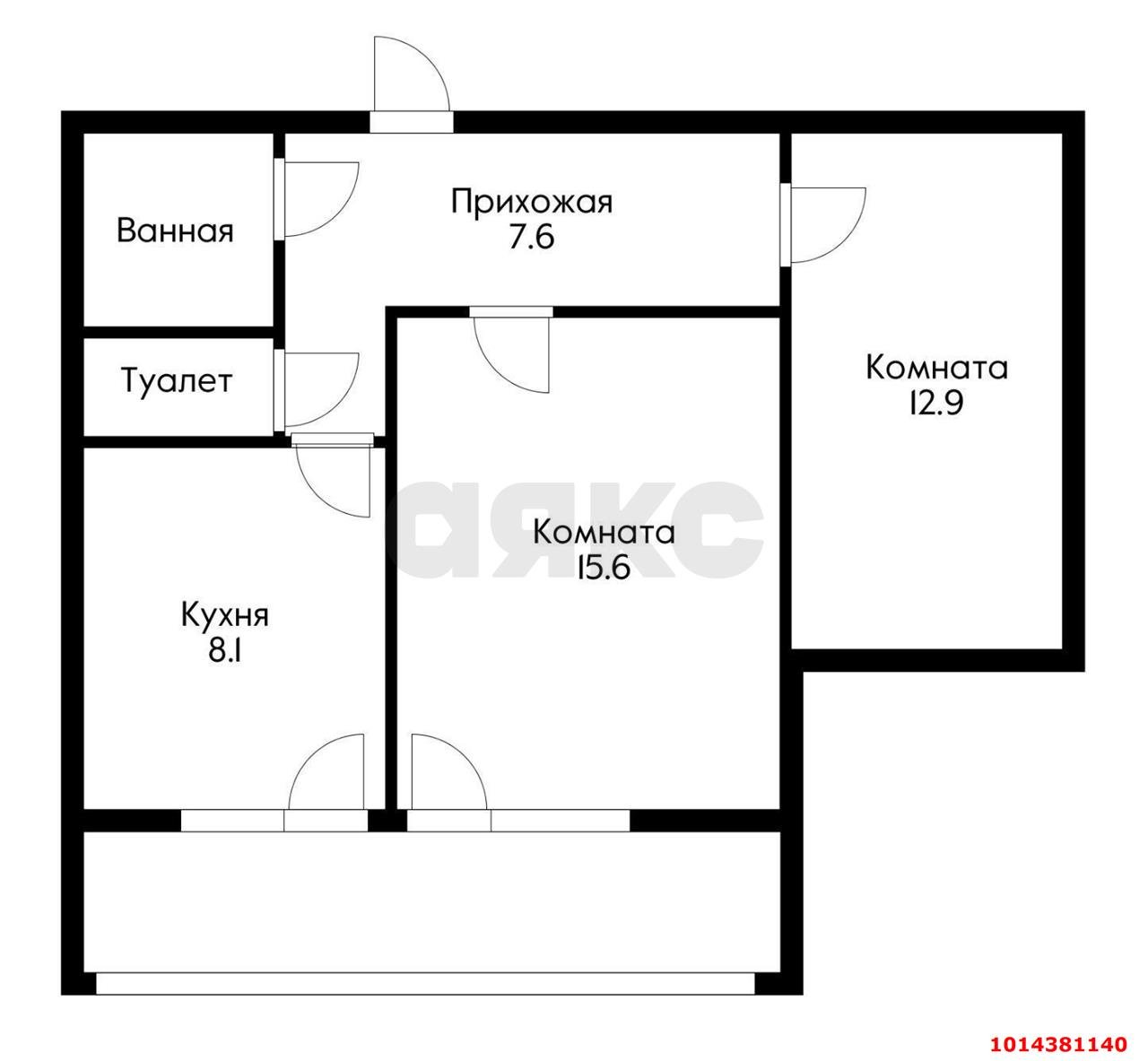 Фото №11: 2-комнатная квартира 60 м² - Краснодар, 40 лет Победы, ул. имени 40-летия Победы, 146/10